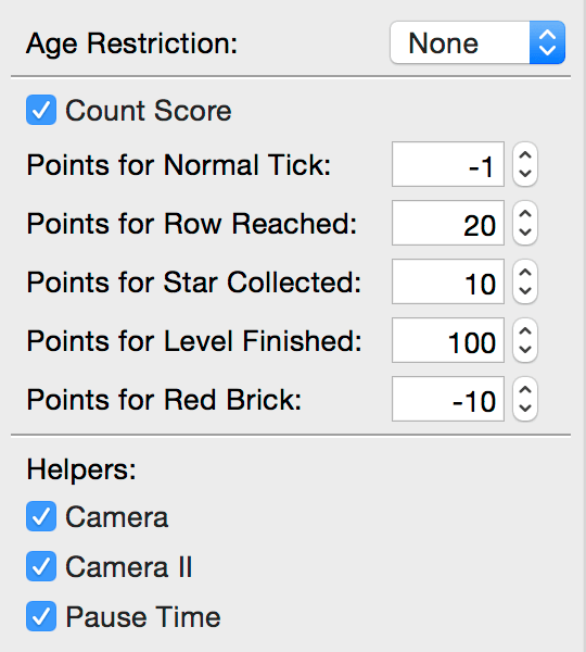 game node properties